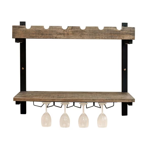 Pomona Wall Shelving with Wine Storage, Alaterre Furniture, Mfr#: AMBA5320